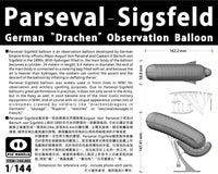 1/144 Pig Models Parseval - Sigsfeld German Drachen Observation Balloon Plastic Model Kit 144-003