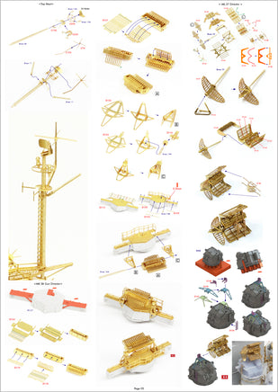 1/350 Pontos Model USS BB-63 Missouri 1945 Detail Up Set for HB (Teak Tone) 37034FN