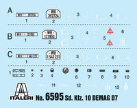 1/35 Italeri Sd. Kfz. 10 Demag D7 with 7.5cm leIG 18 and Crew 6595
