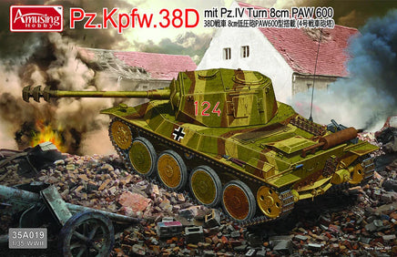 1/35 Amusing Hobby Pz.Kpfw.38D mit Pz.IV Turn 8cm PAW 600 35A019 - MPM Hobbies