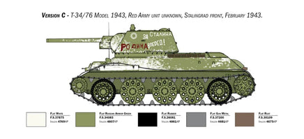 1/35 Italeri T-34/76 Model 1943 Early Version Premium Edition 6570