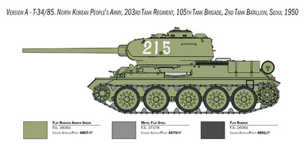 1/35 Italeri T-34/85 Korean War 6585
