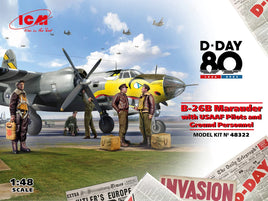 1/48 ICM B-26B Marauder with USAAF Pilots and Ground Personnel 48322