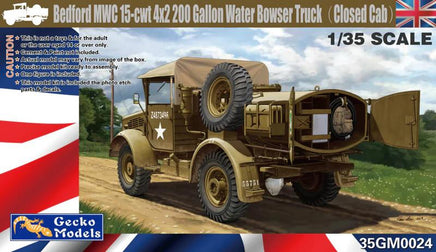 1/35 Gecko Models Bedford MWC 15-cwt 4x2 200 Gallon Water Bowser Truck Close Cab 35GM0024