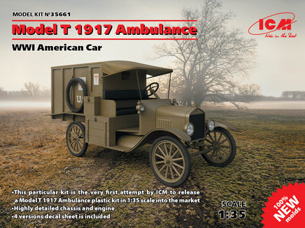 1/35 ICM Model T 1917 Ambulance WWI American Car 35661