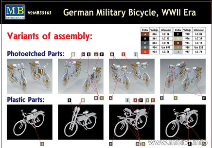 1/35 Master Box German Military Bicycle WWII Era 35165
