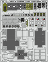 1/48 Eduard B-24J nose & radio compartment for HOBBY BOSS 491451