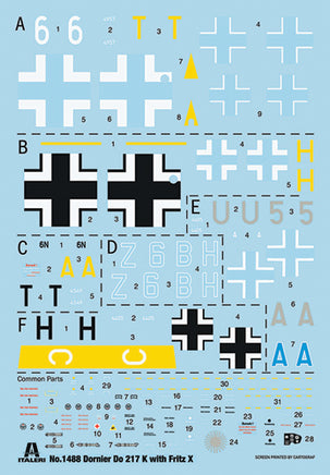 1/72 Italeri Do 217 K-1/K-2 with Fritz X 1488
