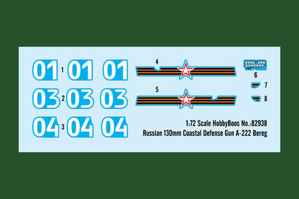 1/72 Hobby Boss Russian 130mm Coastal Defense Gun A-222 Bereg 82938