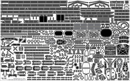1/350 Pontos Model USS CA-35 Indianapolis 1945 Detail Up Set for Academy 37017F1