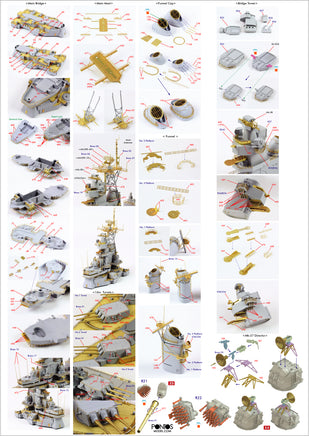 1/350 Pontos Model USS BB-63 Missouri Battleship Detail Up Set 35011F1