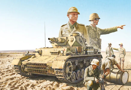 1/35 Italeri Pz.Kpfw.IV F1/F2/G with Afrika Korps Infantry 6593