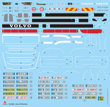 1/24 Italeri Volvo FH Plat Dak 3962