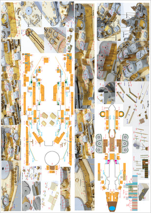 1/350 Pontos Model USS BB-63 Missouri 1945 Detail Up Set "Advanced" (Teak Tone) 37026FN