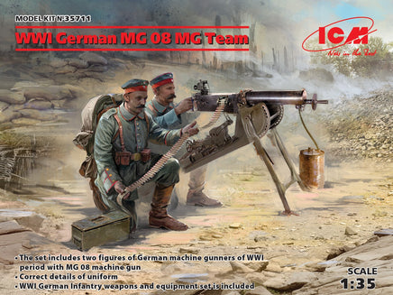 1/35 ICM WWI German MG08 MG Team (2 Figures) 35711