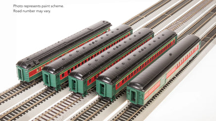 HO Broadway Ltd Heavyweight 5-Car Passenger Set Christmas Paint Scheme 9103 - MPM Hobbies