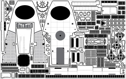 1/200 Pontos Model USS BB-63 Missouri 1945 Detail Up Set (20B Deck Blue Deck) 23002F1