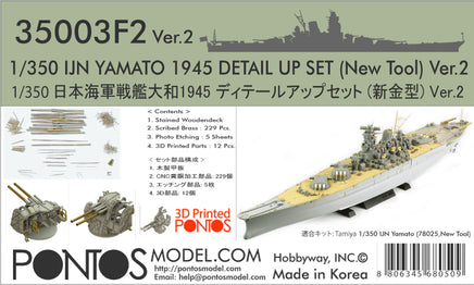1/350 Pontos Model IJN Yamato (New Tool) Detail Up Set Ver.2 35003F2