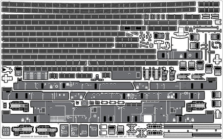 1/350 Pontos Model USS BB-63 Missouri Circa 1991 Detail Up Set 37018F1