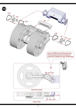 1/35 Pig Models T1E3 US Army Mine Exploder for Sherman 35-005