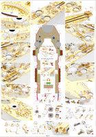 1/350 Pontos Model USS BB-63 Missouri 1945 Detail Up Set for HB (20B Deck Blue) 37034FB