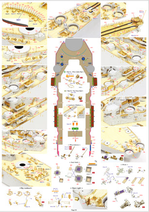 1/350 Pontos Model USS BB-63 Missouri 1945 Detail Up Set for HB (20B Deck Blue) 37034FB