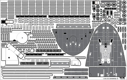 1/350 Pontos Model USS CV-6 Enterprise 1942 Detail Up Set (Teak Tone Deck) 37031FN