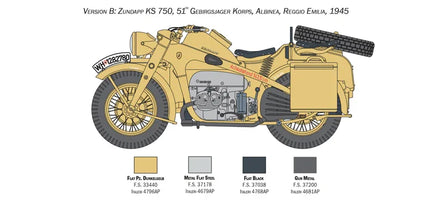 1/9 Italeri Zündapp KS 750 with Sidecar 7406