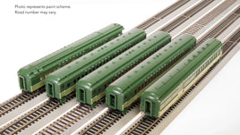 HO Broadway Ltd NP Heavyweight 5-Car Passenger Set Loewy Two-Tone Green "Green River" 9102 - MPM Hobbies
