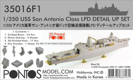 1/350 Pontos Model USS San Antonio Class LPD Detail Up Set 35016F1