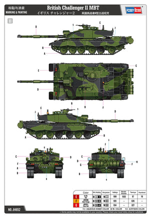 1/48 Hobby Boss British Challenger II MBT 84852