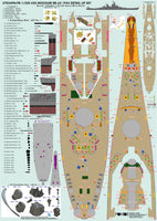 1/350 Pontos Model USS BB-63 Missouri 1945 Detail Up Set for HB (Teak Tone) 37034FN