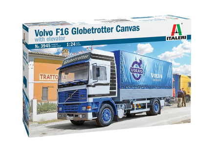1/24 Italeri Volvo F16 Globetrotter Canvas Truck with Elevator 3945