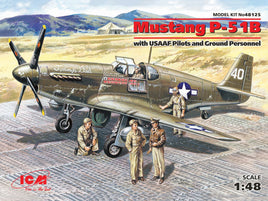1/48 ICM Mustang P-51B with USAAF Pilots and Ground Personnel 48125