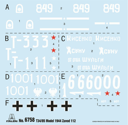 1/35 Italeri T34/85 Zavod 112 -1944 6758