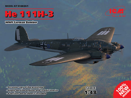 1/48 ICM He 111H-3 WWII German Bomber 48261