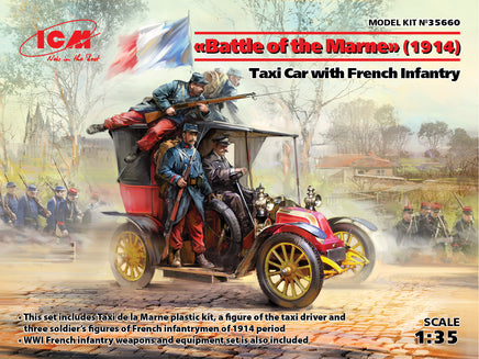1/35 ICM Taxi Car w/French Infantry Battle of the Marne 1914 35660
