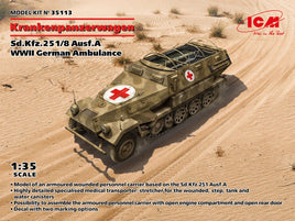 1/35 ICM Krankenpanzerwagen Sd.Kfz.251/8 Ausf.A WWII German Ambulance 35113