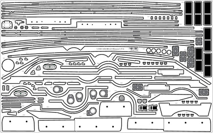 1/200 Pontos Model USS BB-61 Iowa 1944 Detail Up Set (No Wooden Deck) 22004F1