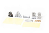 1/48 Eduard P-40E w/ fishtail exhaust stacks LooKplus Brassin for EDUARD kit 644300