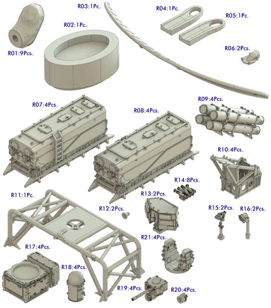 1/350 Pontos Model USS BB-63 Missouri Circa 1991 Detail Up Set 37018F1
