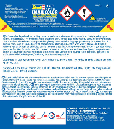 Revell Email Color Enamel Paint 14ml - Matte "Luminous Orange" (RAL 2005) 32125