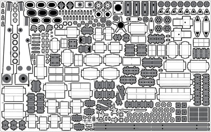 1/200 Pontos Model IJN Mikasa 1905 Detail Up Set 23008F1