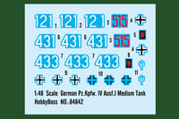1/48 Hobby Boss German Pzkpfw IV Ausf.J Medium Tank 84842