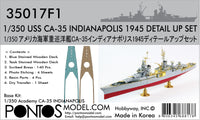 1/350 Pontos Model USS CA-35 Indianapolis 1945 Detail Up Set for Academy 35017F1