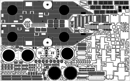1/200 Pontos Model HMS Rodney 1942 Detail Up Set 23007F1