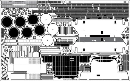 1/350 Pontos Model USS CV-6 Enterprise 1942 Detail Up Set (Teak Tone Deck) 37031FN