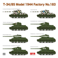 1/35 Ryefield Models T-34/85 Model 1944 Factory No. 183 5083