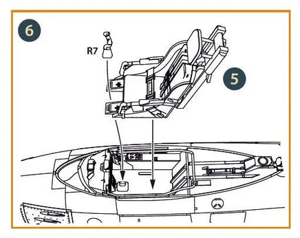 1/48 Clear Prop CPA48054 F-86A Ejection seat late (CP) 48054