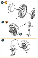 1/72 Clear Prop F-86A Wheel Set Type 1 (CP) 72163